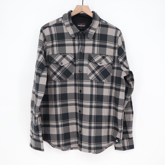 American Giant Unisex RedWood Fleece Overshirt Silent Storm Size L Made In USA - Picture 2 of 10